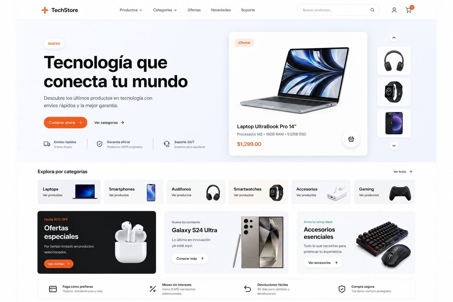 E-commerce de Tecnología — captura 1